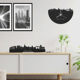 Skyline Klok Helmond Black houten cadeau wanddecoratie relatiegeschenk van WoodWideCities
