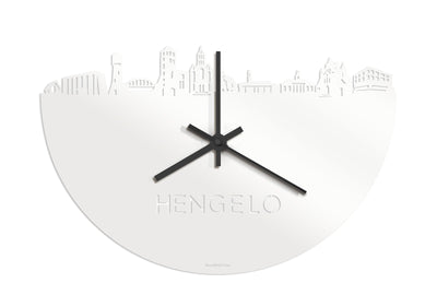 Skyline Clock Hengelo White Glossy