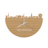 Skyline Klok Hilversum Bamboe houten cadeau wanddecoratie relatiegeschenk van WoodWideCities