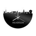 Skyline Klok Hilversum Zwart Glanzend