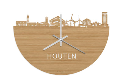 Skyline Clock Wooden Bamboo