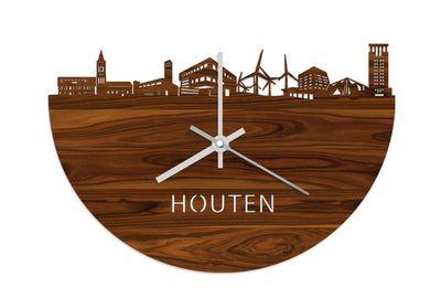 Skyline Clock Wooden Rosewood
