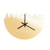 Skyline Klok IJsselstein Metallic Goud gerecycled kunststof cadeau wanddecoratie relatiegeschenk van WoodWideCities