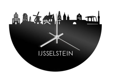 Skyline Clock IJsselstein Black Glossy