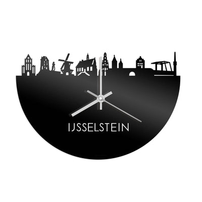 Skyline Clock IJsselstein Black Glossy