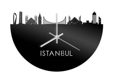 Skyline Clock Istanbul Black Glossy
