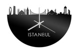 Skyline Klok Istanbul Zwart Glanzend