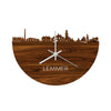Skyline Klok Lemmer Palissander houten cadeau wanddecoratie relatiegeschenk van WoodWideCities