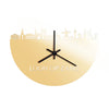 Skyline Klok Loon op Zand Metallic Goud gerecycled kunststof cadeau wanddecoratie relatiegeschenk van WoodWideCities