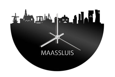Skyline Clock Maassluis Black Glossy