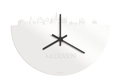 Skyline Clock Meerssen White Glossy