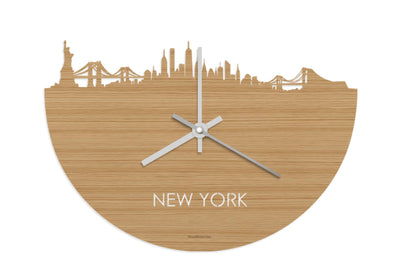 Skyline Clock New York Bamboo
