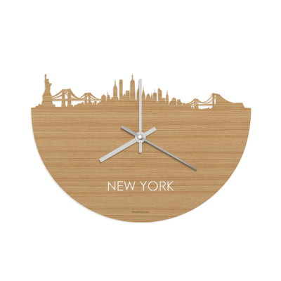 Skyline Clock New York Bamboo