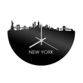 Skyline Clock New York Black Glossy