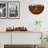Skyline Klok Nieuwkoop Palissander houten cadeau wanddecoratie relatiegeschenk van WoodWideCities