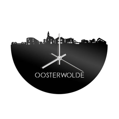 Skyline Clock Oosterwolde Black Glossy