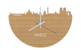 Skyline Clock Paris Bamboo