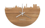 Skyline Clock Paris Oak