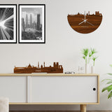 Skyline Klok Parijs Palissander houten cadeau wanddecoratie relatiegeschenk van WoodWideCities