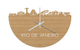 Skyline Clock Rio de Janeiro Bamboo