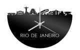 Skyline Klok Rio de Janeiro Zwart Glanzend