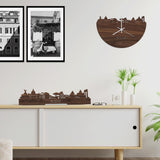 Skyline Klok Rome Noten houten cadeau wanddecoratie relatiegeschenk van WoodWideCities