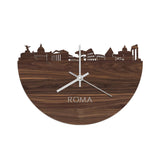 Skyline Klok Rome Noten Noten  houten cadeau wanddecoratie relatiegeschenk van WoodWideCities