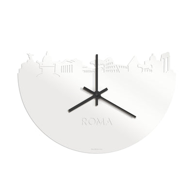 Skyline Clock Rome White Glossy