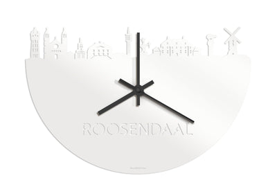 Skyline Clock Roosendaal White Glossy