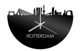 Skyline Klok Rotterdam Zwart Glanzend