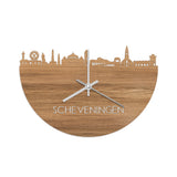 Skyline Klok Scheveningen Eiken houten cadeau wanddecoratie relatiegeschenk van WoodWideCities