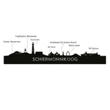 Skyline Klok Schiermonnikoog Metallic Goud gerecycled kunststof cadeau wanddecoratie relatiegeschenk van WoodWideCities