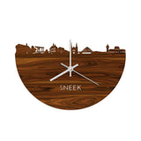 Skyline Klok Sneek Palissander Palissander  houten cadeau wanddecoratie relatiegeschenk van WoodWideCities