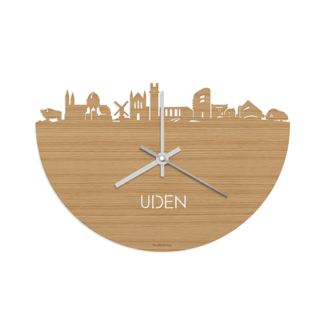 Skyline Klok Uden Bamboe houten cadeau wanddecoratie relatiegeschenk van WoodWideCities