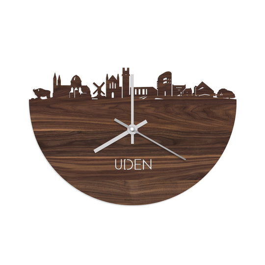 Skyline Klok Uden Noten houten cadeau wanddecoratie relatiegeschenk van WoodWideCities