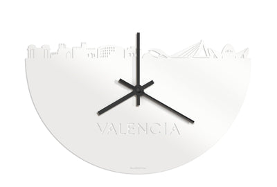 Skyline Clock Valencia White Glossy