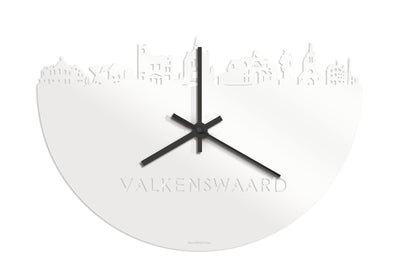 Skyline Clock Valkenswaard White Glossy