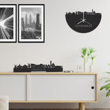 Skyline Klok Veenendaal Black Zwart houten cadeau wanddecoratie relatiegeschenk van WoodWideCities