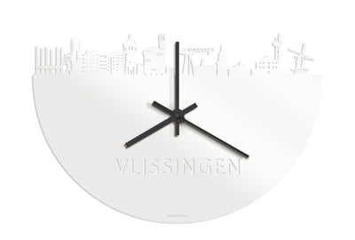 Skyline Clock Vlissingen White Glossy
