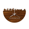 Skyline Klok Westerwolde Palissander houten cadeau wanddecoratie relatiegeschenk van WoodWideCities