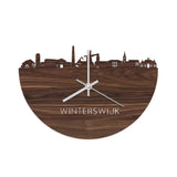 Skyline Klok Winterswijk Noten Noten  houten cadeau wanddecoratie relatiegeschenk van WoodWideCities
