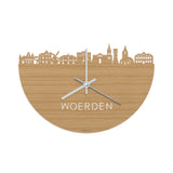 Skyline Klok Woerden Bamboe houten cadeau wanddecoratie relatiegeschenk van WoodWideCities