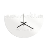 Skyline Klok Woerden Wit glanzend gerecycled kunststof cadeau wanddecoratie relatiegeschenk van WoodWideCities