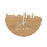 Skyline Klok Zoetermeer Bamboe Bamboe  houten cadeau wanddecoratie relatiegeschenk van WoodWideCities