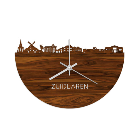 Skyline Klok Zuidlaren Palissander houten cadeau wanddecoratie relatiegeschenk van WoodWideCities