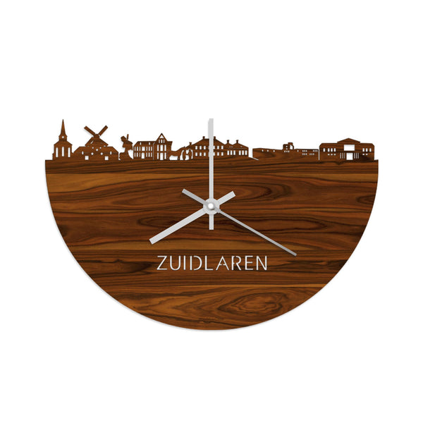 Skyline Klok Zuidlaren Palissander houten cadeau wanddecoratie relatiegeschenk van WoodWideCities