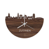 Skyline Klok Zutphen Noten houten cadeau wanddecoratie relatiegeschenk van WoodWideCities