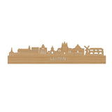 Skyline Leiden Bamboe houten cadeau decoratie relatiegeschenk van WoodWideCities