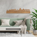 Skyline Leiden Eiken houten cadeau decoratie relatiegeschenk van WoodWideCities