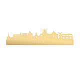 Skyline Leiden Metallic Goud gerecycled kunststof cadeau decoratie relatiegeschenk van WoodWideCities